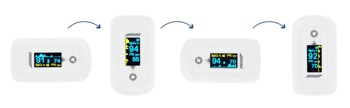 pulzný oximeter s farebnou obrazovkou